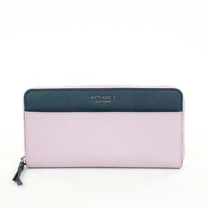 Kate Spade New York Navy Lilac Zip Wallet